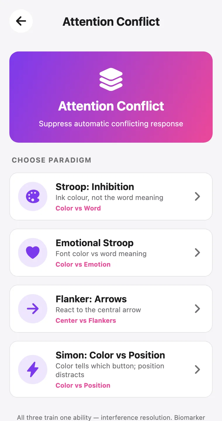Attention Conflict — screenshot