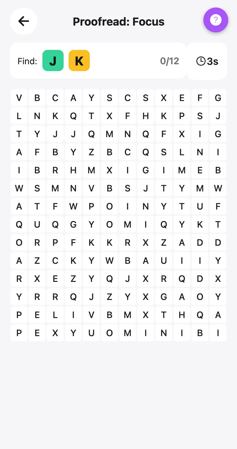 Proofread: Focus — screenshot
